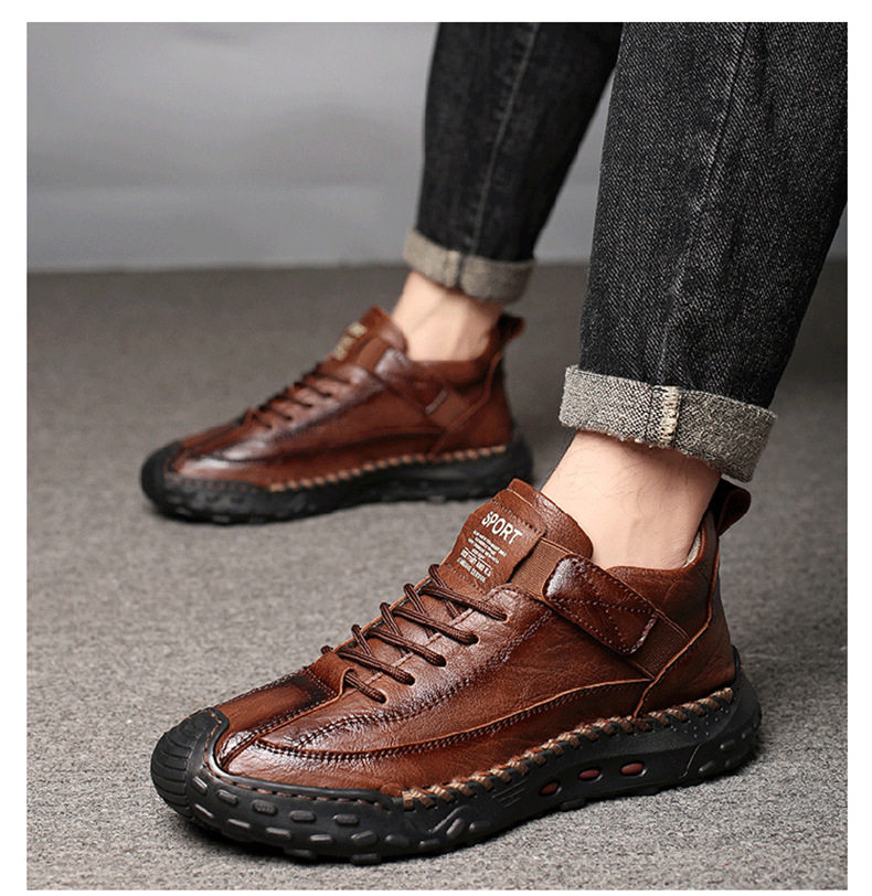 Giày bốt nam cổ trung Martin phối màu, đế cao su chống trượt, phong cách casual — 2683 màu nâu sẫm, 2683 màu đen chi tiết 25
