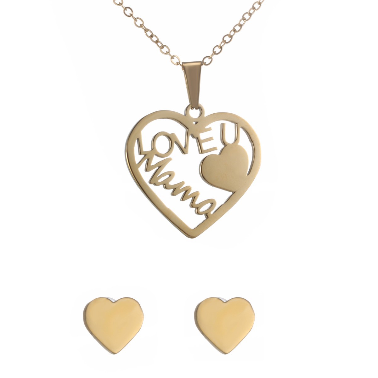 Juego de Collar y Aretes con Letras para el Día de la Madre de Xuping Jewelry, Regalo Exquisito y Moderno para Mamá, Juego de Dos Piezas