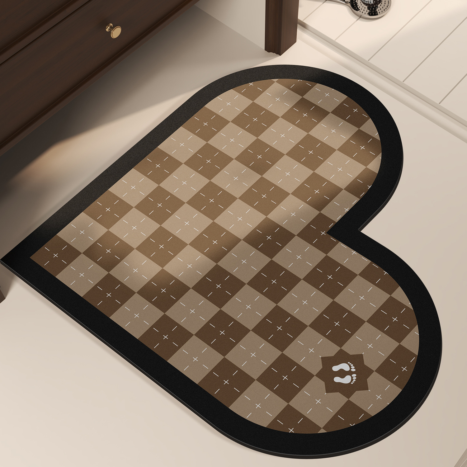 Baño americano absorción alfombra de suelo inodoro almohadilla de barro de diatomeas puerta de entrada alfombra de secado rápido alfombra antideslizante inodoro