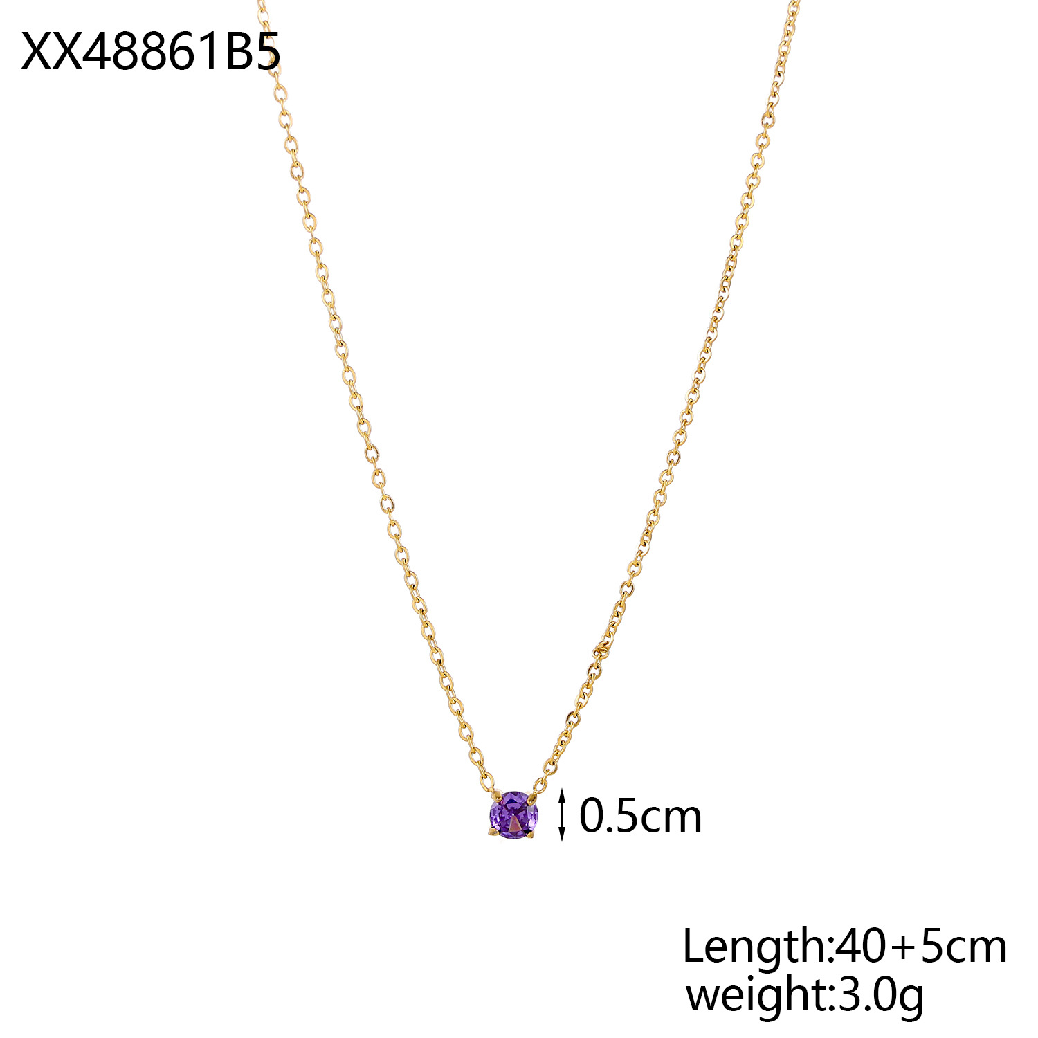 6g Weight 304 Stainless Steel Pendant Material Birthstone Inlay Material Pendant Necklace Classification 304 Stainless Steel Chain Material cable chain Chain Type 1 Piece Quantity Daily Occasion 304 Stainless Steel Material Geometric Pattern All Seasons Season Women's Gender Basic, Simple Style Style Wholesale Jewelry Basic Simple Style Geometric 304 Stainless Steel Birthstone Pendant Necklace Cable Chain 4