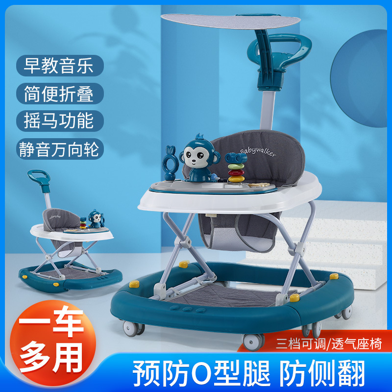 Caminillo para bebés con piernas anti-o, carro multifuncional anti-side, carro para bebés que se pueden sentar y empujar para conducir