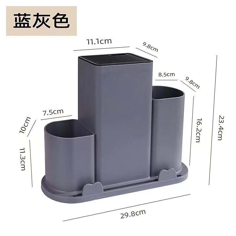 Juego de utensilios de cocina Juego de combinación de cuchillos de cerámica de 13 piezas Cubo de almacenamiento Juego de color de paja de trigo Soporte para cuchillos