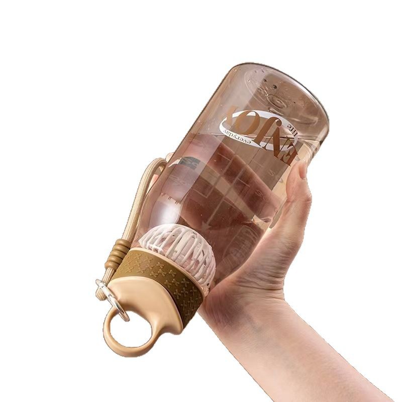 Taza de agua deportiva de plástico transparente portátil taza de agua taza de botella de agua de grado alimenticio PC hervidor de agua resistente a altas temperaturas