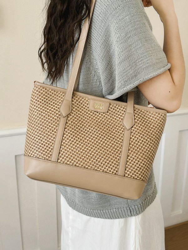 Bolsa de moda coreana de alta capacidad bolsas de ropa casual 2026 nueva nicho Zhongzhong bolsas de hombro tejidas