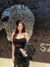 炫酷黑色亮片板时尚party聚会风动板三维扣板背景墙门头广告