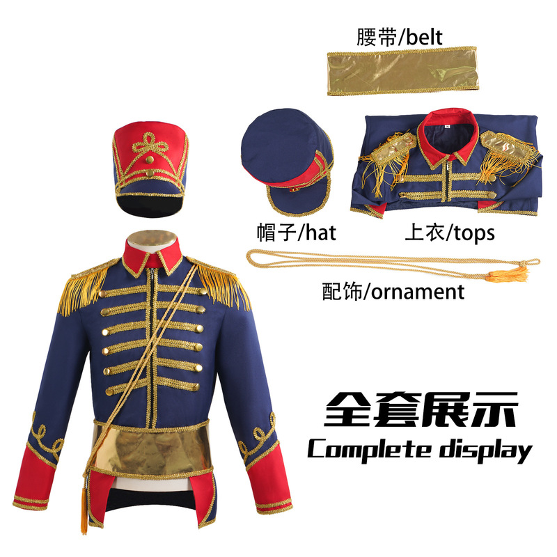 欧米の中世の服装の復古の立襟のサーカスの制服の舞台の服のスーツのcos服|undefined