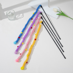 New Cross-border Christmas Cat Teaser Long Feathery with Added Balls PP Cat Toy Self-entertaining Fun Gadget Cat Toy Factory