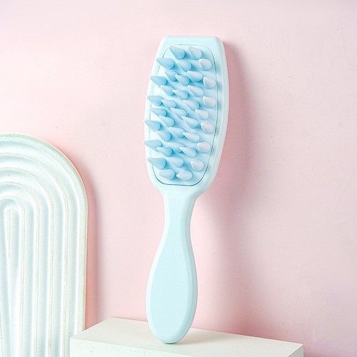 Long-handled silicone hair brush for washing hair, scalp cleaning, anti-itch massage, adult hair wash brush, deep cleaning