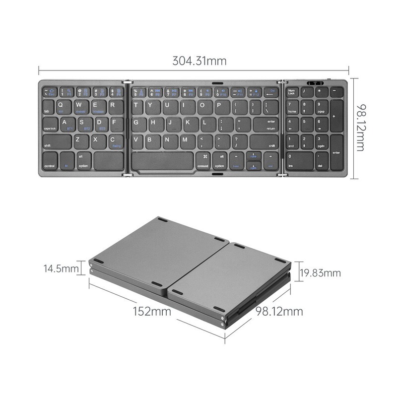 新しい B089 デジタルゾーン折りたたみ Bluetooth キーボードミニポータブルサイレントキーボード 3 モード 70% off スタックキーボード|undefined