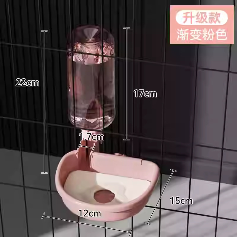 Dispensador de agua colgante para mascotas, boca no mojada, gato, perro, conejo, alimentador automático, jaula de alimentación móvil, agua potable