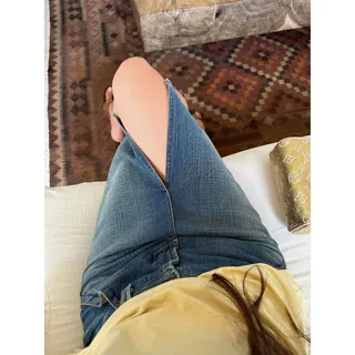 夏季中长款复古蓝牛仔半身裙女韩系新款前开叉修身显瘦性感包臀裙