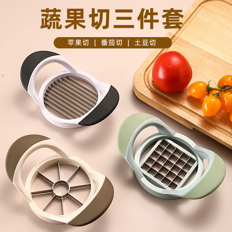 Нож для нарезки яблок из нержавеющей стали 430, инструмент для нарезки фруктов, набор для нарезки овощей и фруктов, машина для нарезки картофеля фри, прямые оптовые поставки от производителя
