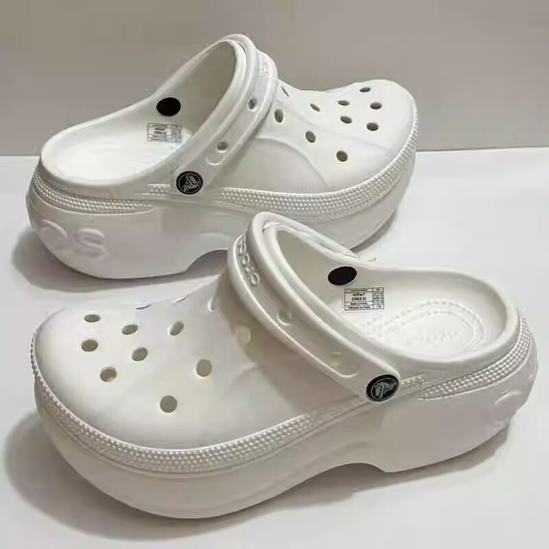 Cross New Bella Clogs Beach Shoes Closed-Toe Women's Shoes Thick-Soled Height-Increasing Slippers Outdoor Sandals