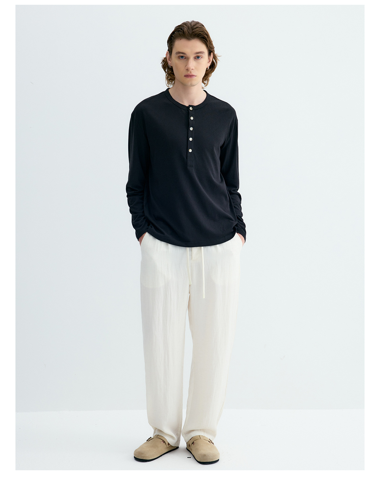 UNF 250g Henry Neck Long-Sleeve Tee