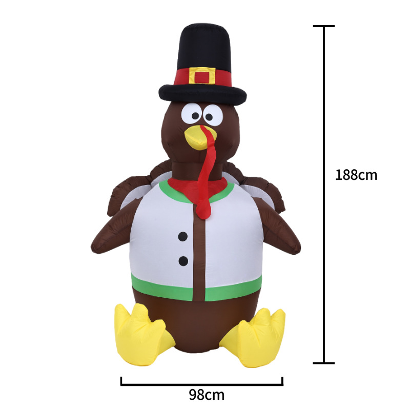 Decoración festiva transfronteriza de 1,8 m iluminación de color blanco Turquía Acción de Gracias / decoración de patio / molde inflable