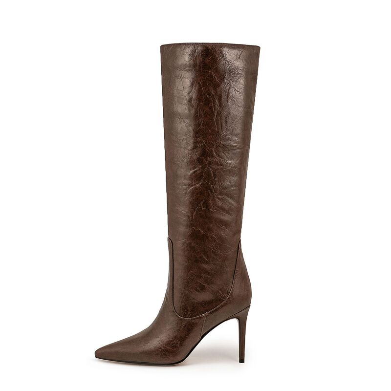 European and American Foreign Trade Pointed-Toe Stiletto Knee-High Boots for Women, Mid-Calf Boots, Aliexpress Spring and Autumn Single Boots, Fleece-Lined Riding Boots European and American Foreign Trade Pointed-Toe Stiletto Knee-High Boots for Women, Mid-Calf Boots, Aliexpress Spring and Autumn Single Boots, Fleece-Lined Riding Boots