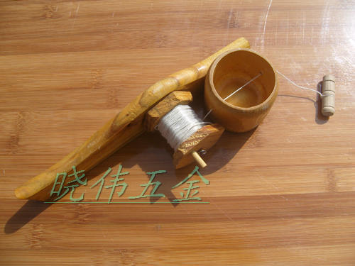 包邮实用老式DIY竹墨头木工竹制墨斗 超长墨斗线 送海绵