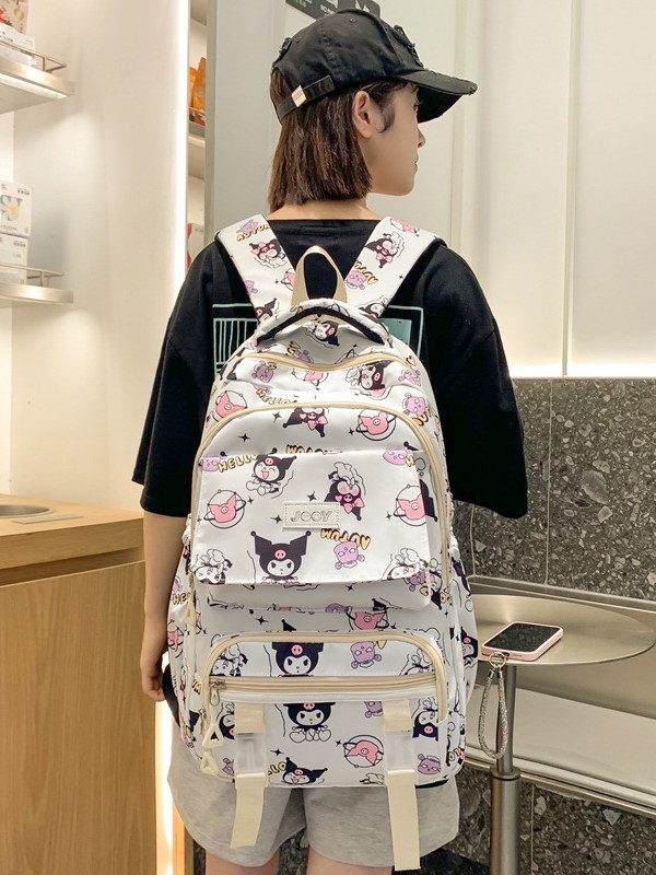 Mochila de estudiantes de moda transfronteriza de gran capacidad, mochila de estudiantes de secundaria y secundaria, nueva mochila de hombro Kulomi