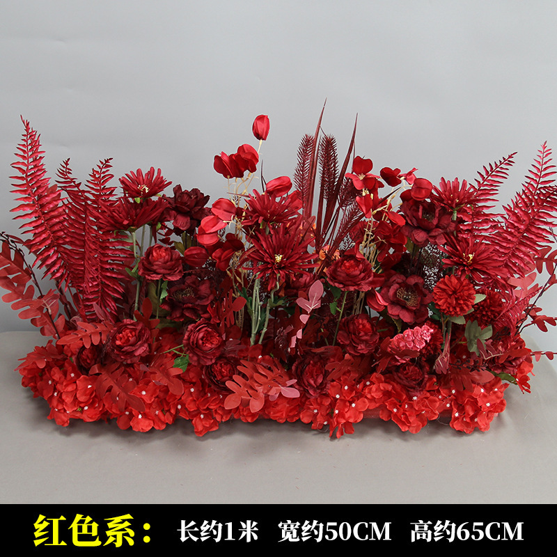 新商品の結婚祝いの大きいタイプの花を並べて絹の花の完成品の装飾をシミュレーションします。|undefined