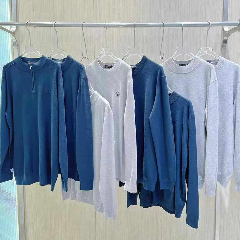 High-End Cashmere Wool Base Layer Shirts for Men from the Brand Nine Lu Wang, Clearance from the 2025 Winter Collection, Wholesale Surplus Stock for Foreign Trade