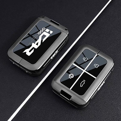 Suitable for Chery ICAR V23 key case, V23 pickup physical Bluetooth remote control protective cover, car key pouch for men and women (Car key bag) - gunmetal-black-single-shell