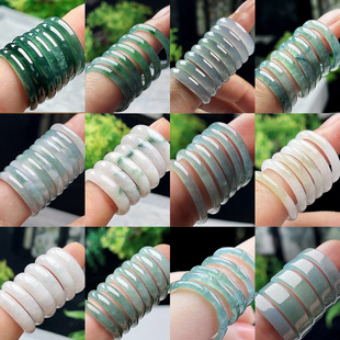 Natural Jade Jade Ring, Authentic Jade Ring, Blue Water White Ice Ring, Jade Ring for Men and Women, Jade Tail Ring