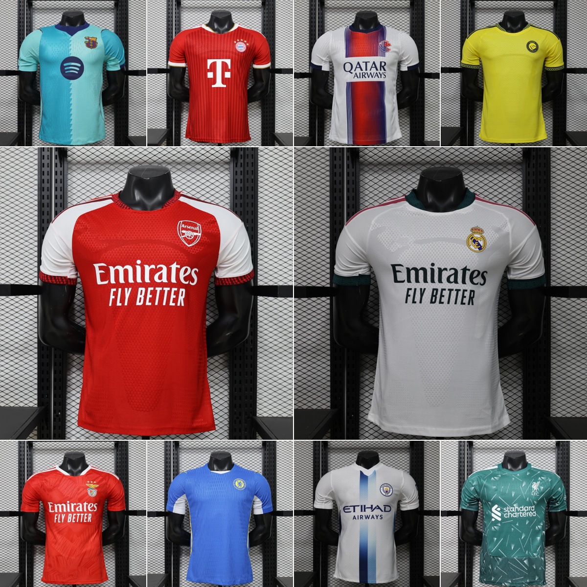 Football Jerseys Player Version Real Madrid Arsenal Chelsea Paris Manchester City Barcelona Inter Milan Ac Newcastle Football Uniforms