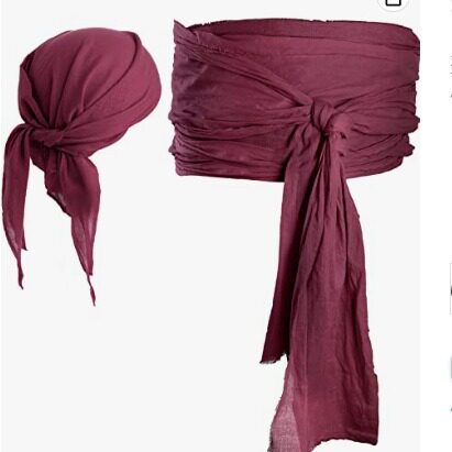 20.25 million Holy Day Pirate Costume Medieval Pirate Turban and Belt Costume Accessories suit