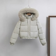 欧美棉服2025外贸短款棉衣女港风冬韩版加厚学生棉袄毛领夹克沧州