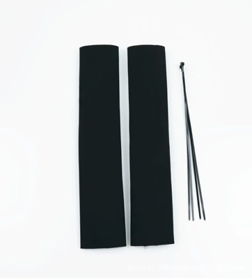 shock absorber spring protective cover Motorcycle Safety Supplies - black-unpatterned-velcro-pair-of-strap