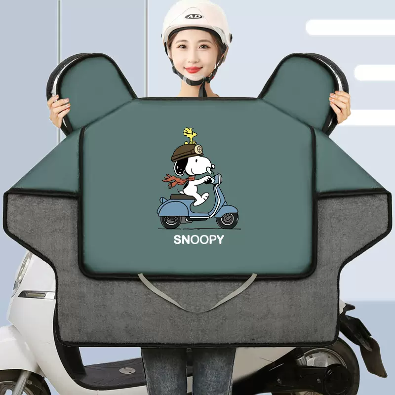 电动车挡风被冬季保暖摩托车加绒防寒护腿防风罩骑行秋冬挡风被