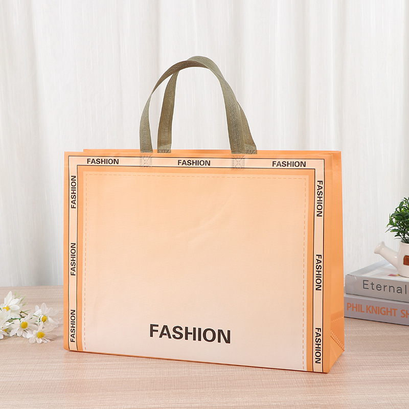 Bolsas de mano no tejidas gruesas, bolsas de compras, bolsas de regalo de mano no tejidas de moda, color gradiente