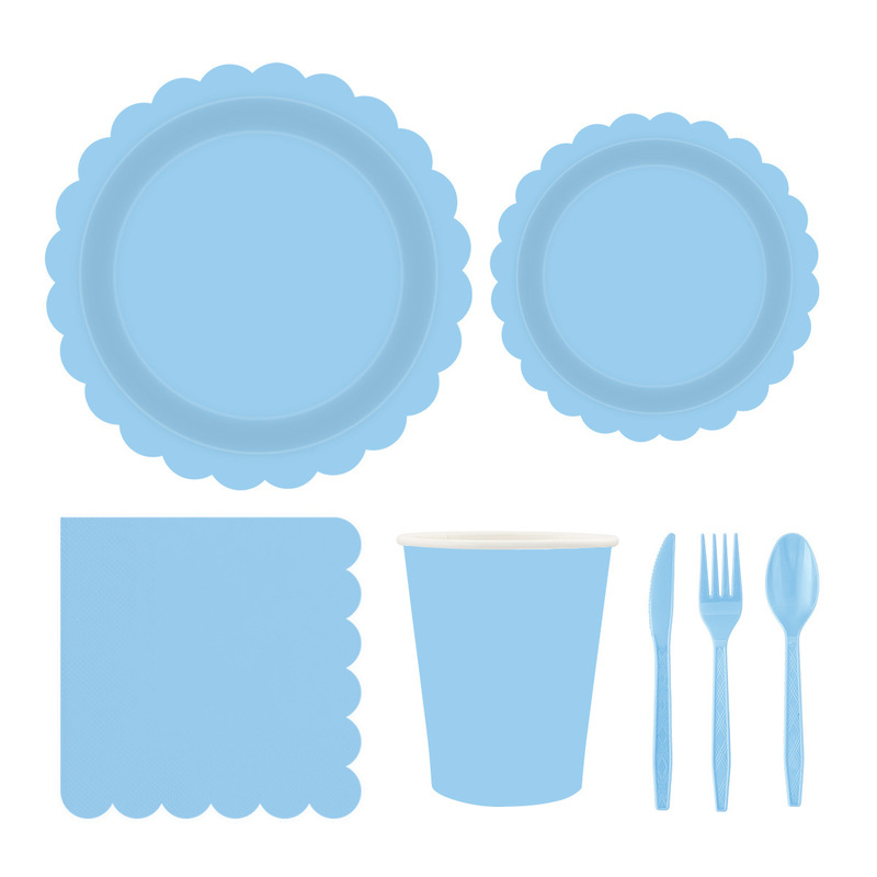 New in stock light blue Lace Theme Party Disposable Tableware suit Paper Tray Paper Cup Decoration Party Supplies New in stock light blue Lace Theme Party Disposable Tableware suit Paper Tray Paper Cup Decoration Party Supplies