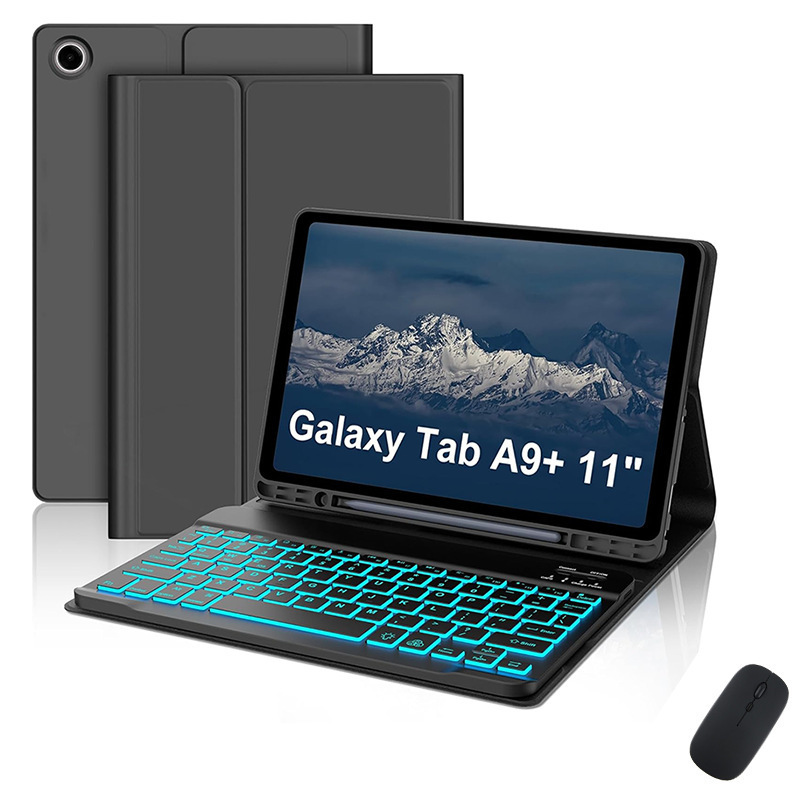 For Samsung A9plus 11 inch backlit Bluetooth keyboard X210 protective case X216X218 bracket leather case A9