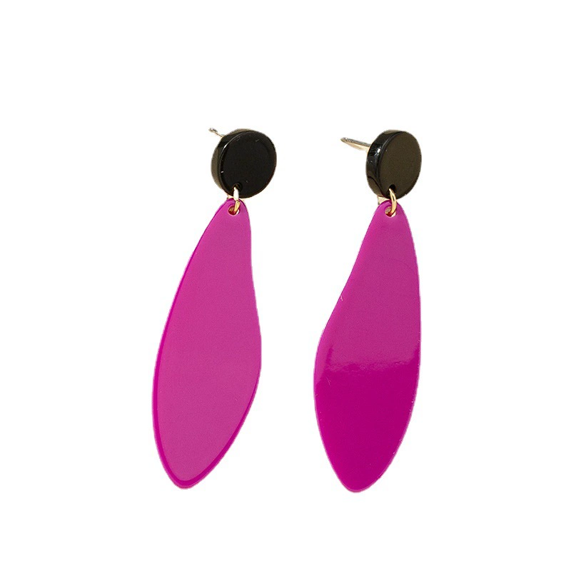 Retro acrylic fashionable earrings, accessory, 2021 collection, European style