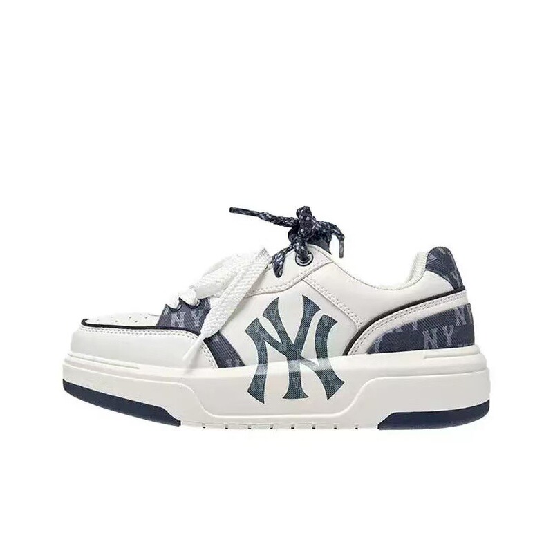 2025 New Company-Level Mlb Second-Generation Low-Top Thick-Soled Sneakers for Men and Women, Fashionable Casual Height-Increasing Shoes
