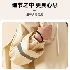 Cross-border extended length pongee windbreaker children's raincoat full body waterproof poncho with school bag bits student raincoat wholesale