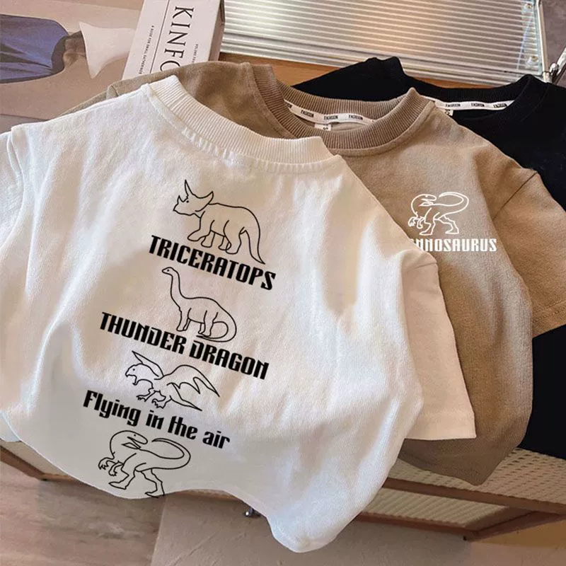 Летняя детская футболка с коротким рукавом для мальчиков, детская одежда