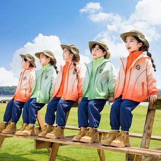 儿童校服运动套装幼儿园园服春秋冬装初中小学生班服学院风冲锋衣