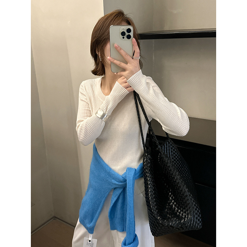 MMC DITION长袖针织打底衫女装秋季新款韩系修身显瘦高级感羊毛衫|undefined