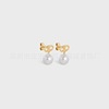 Brass earrings from pearl, pendant, 2021 collection