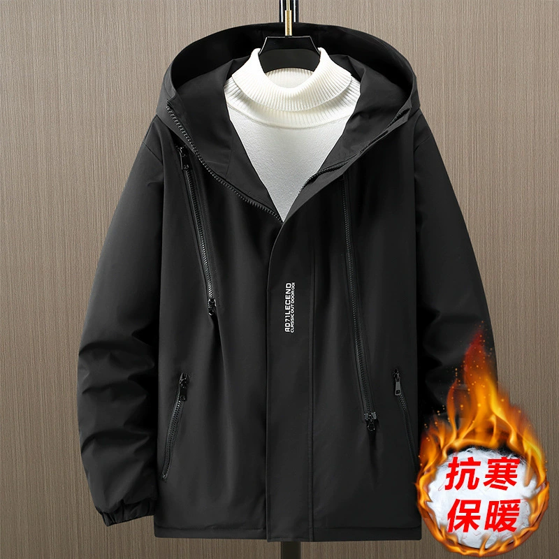 Removable warm jacket, three in one, plus size