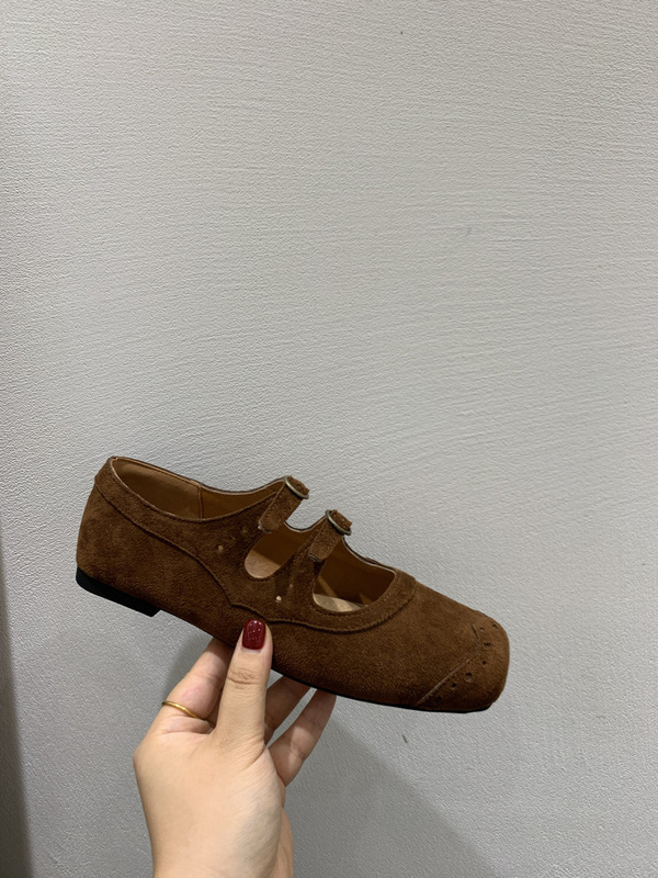 设计感方头平底玛丽珍单鞋女2025秋季新款复古浅口芭蕾舞鞋乐福鞋|undefined