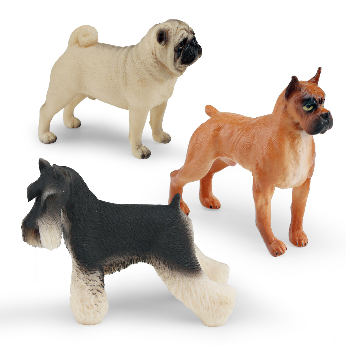 Cross-border simulation pet dog model children's cognitive Shih Tzu Schnauzer Boxer desktop decoration ornament