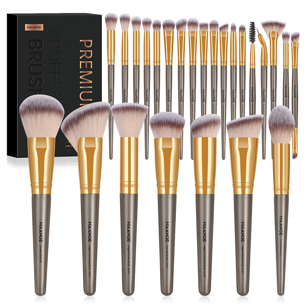 MAANGE 25-Piece Professional Makeup Brush Set with Box Powder Brush Foundation Brush Eyeshadow Brush Makeup Tools