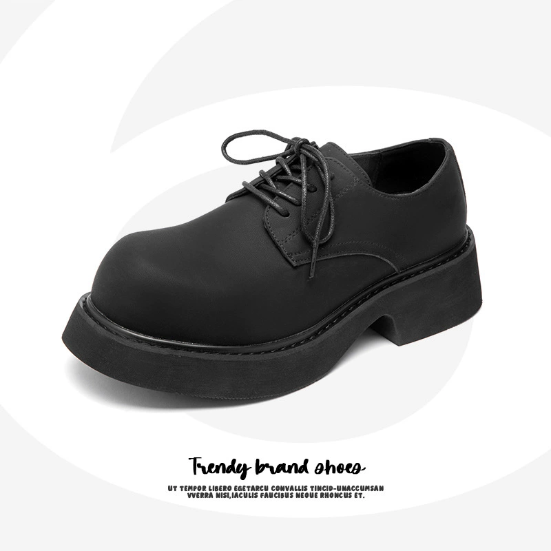 Обувь для дерби большого размера, мужская передовая сенсорная обувь на большой подошве, приливная обувь на большой подошве 2025 новая повышенная школьный стиль 76356