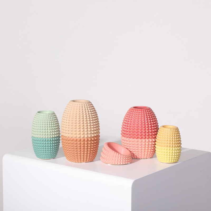 Nordic ins simple candelabro de cerámica decoración del hogar cena con velas apoyos romántico soporte de la vela decoración de la Mesa