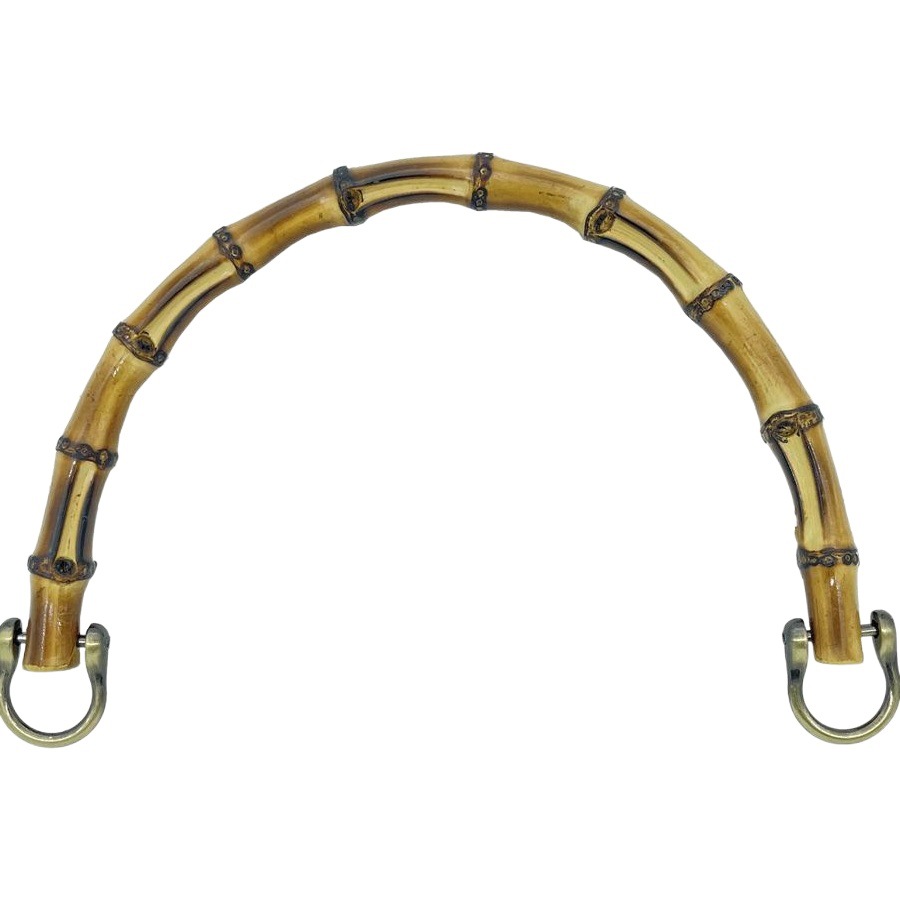 In-Stock 20cm Real Bamboo Luggage U-Shaped Handle High-Quality Luggage Handle with Left and Right Holes