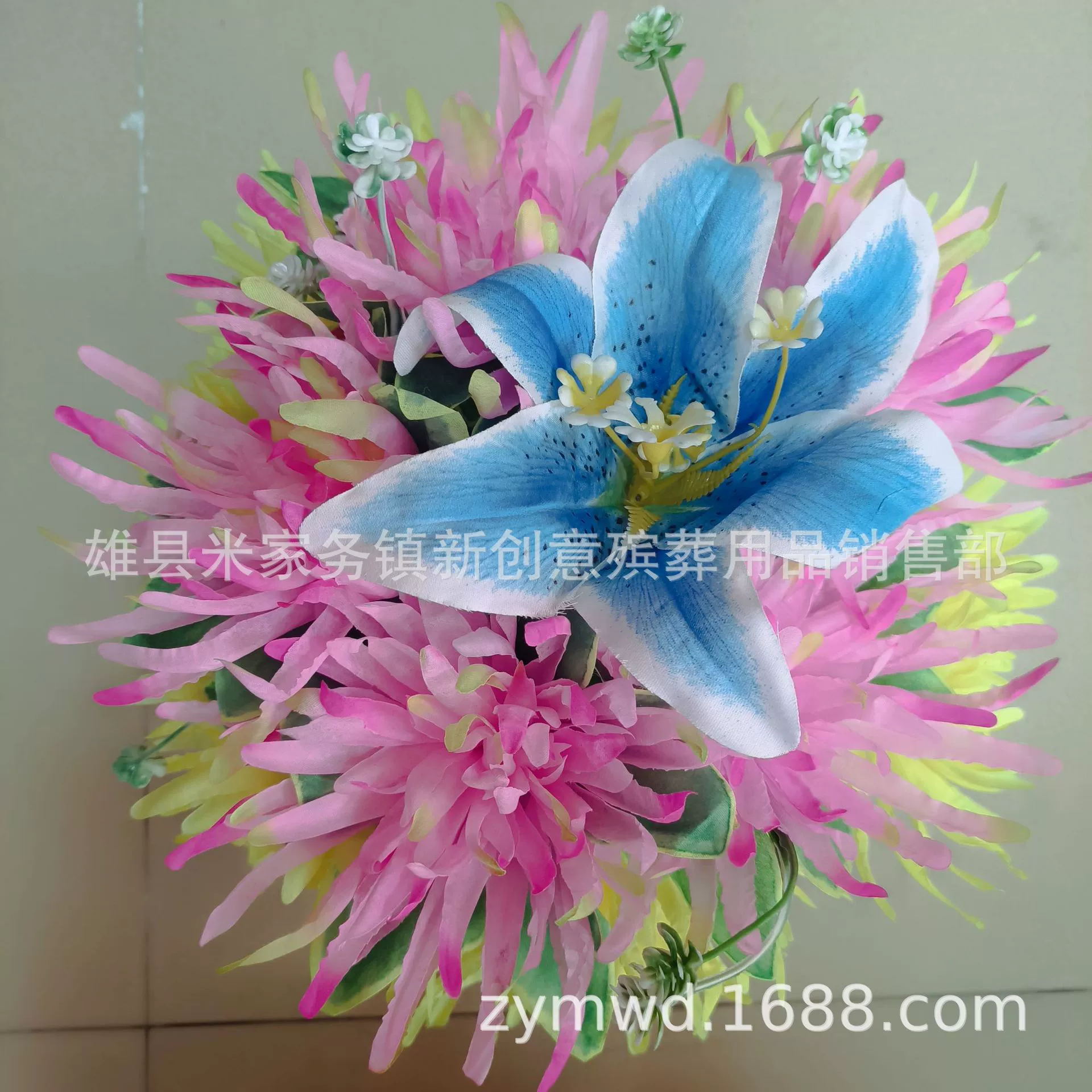 Qingming Festival potted flowers fireworks chrysanthemum Roman pot bouquet ten thousand candles funeral road procession flowers to hold hand offerings