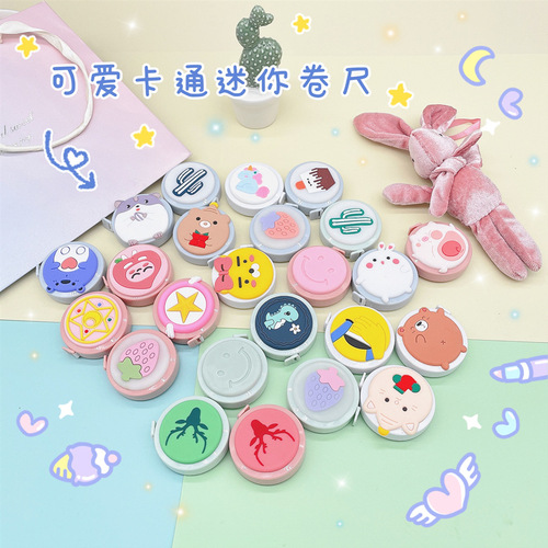 ins cartoon cute mini tape measure portable meter ruler waist measurements portable height measurement clothing soft ruler